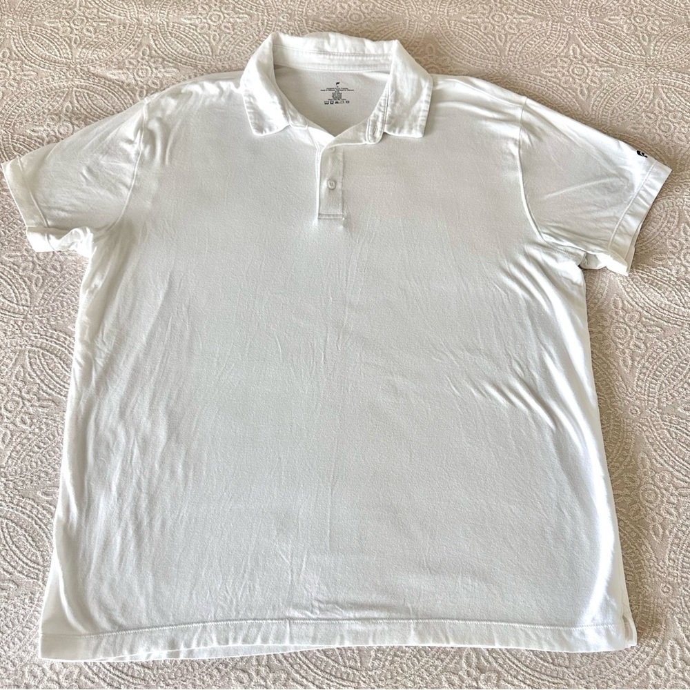 Men’s Fabletics Polo Short Sleeve Shirt White Xl L
